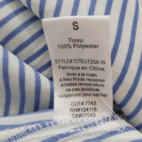 Elodie Flowy Off the Shoulder Boho Pinstripe strappy top- S - NWOT - Picture 10 of 16